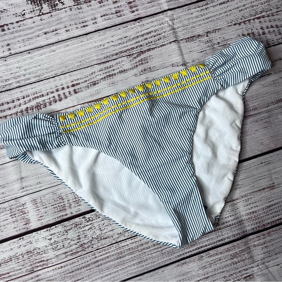 Lucky Brand Other - Lucky Brand Striped Bikini Swim Bottom Blue White